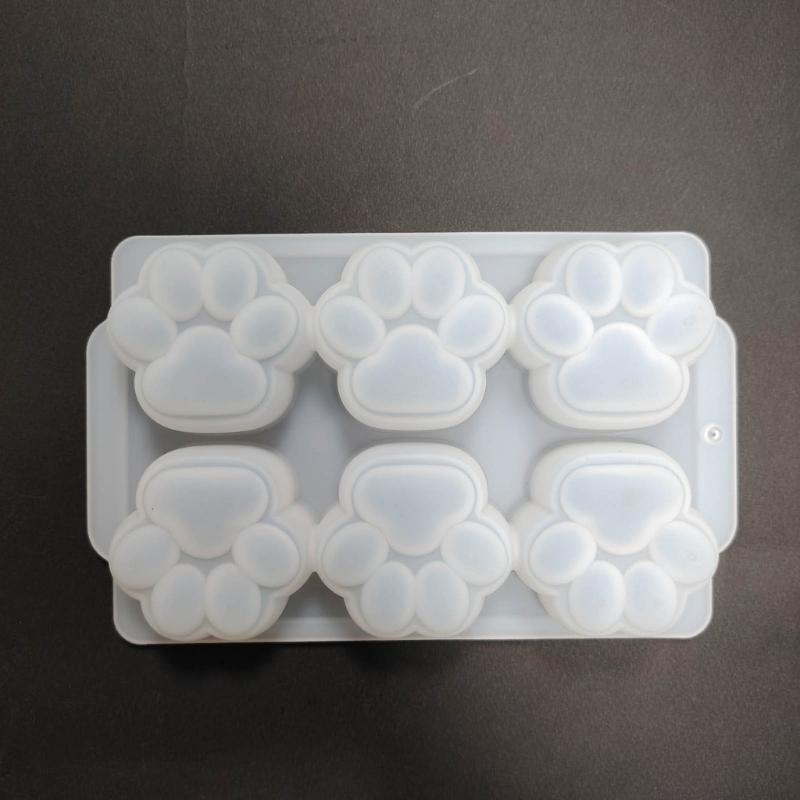 Glänzende Silikonharz Ornamente Formen Katzenpfote Silikonform DIY Schlüsselanhänger Anhänger Schmuck Epoxidharz Bastelformen