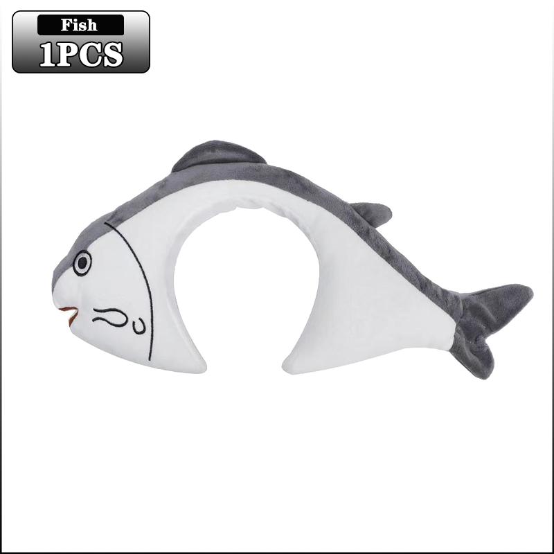 5PC Cartoon Funny Salty Fish Hair Bands Summer Women Cute Face Wash Headbands Funny Headband Animal Hair Bands Hair Decoration