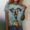 Kawaii Funny Animal Graphic Women's T Shirts Casual Oversize Short Sleeve Top Female Fashion Clothing Ladies