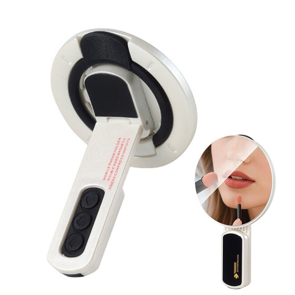 Double-Sided Magnetic Finger Ring Holder Rotate Phone Stand MultiFunction Finger Ring Bracket Portable Lazy Man Stand For iPhone