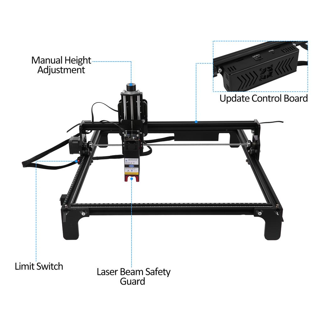 20W     Engraver Cutter 4240 CNC   Engraving    420x400mm Large Working Area 5000mW Optical Power Fixed   Compressed Spot High Preci
