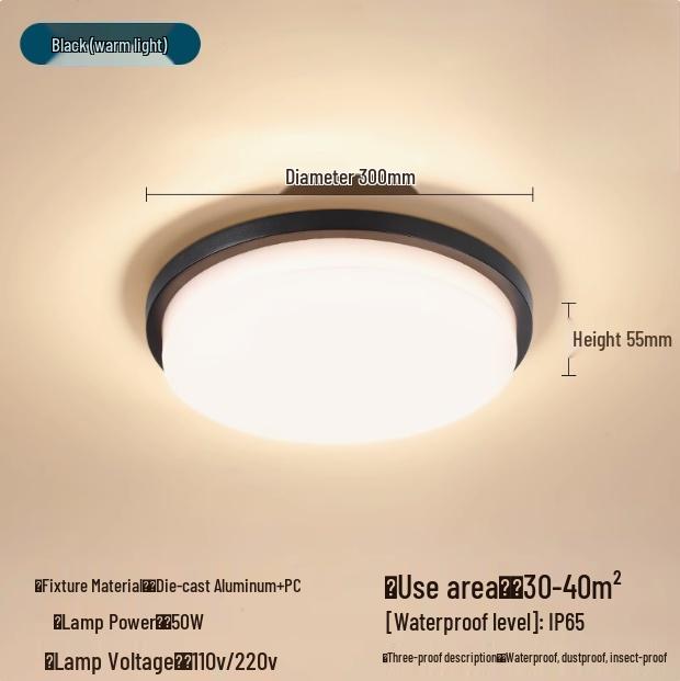 LED Waterproof Outdoor Light for Entrance, Balcony, Corridor, Terrace, and Gazebo