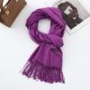 Cotton Solid Color Scarf for Women Winter Warm Wool Cashmere Scarf Autumn and Winter Women's Shawl Scarf Korean Style Atmosphere