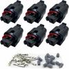 Set of 6 Ignition coil connector Compatible with Dodge Chrysler pa66-gf15 (Fits 5149168AH coil) 3.6L 3604CC 220Cu. In. V6 FLEX/GAS DOHC Naturally