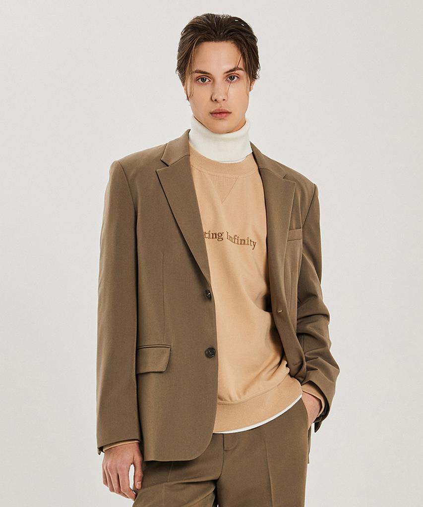 Adhoc Tr Oversized Single Jacket (Dk-Beige) (Hz9Jk20-27)