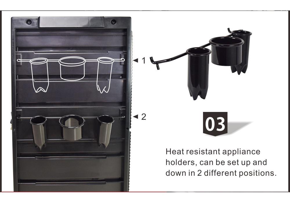 KingWin Hair Salon Storage Trolley: Drawer-Type Cart for Hairdressing Tools