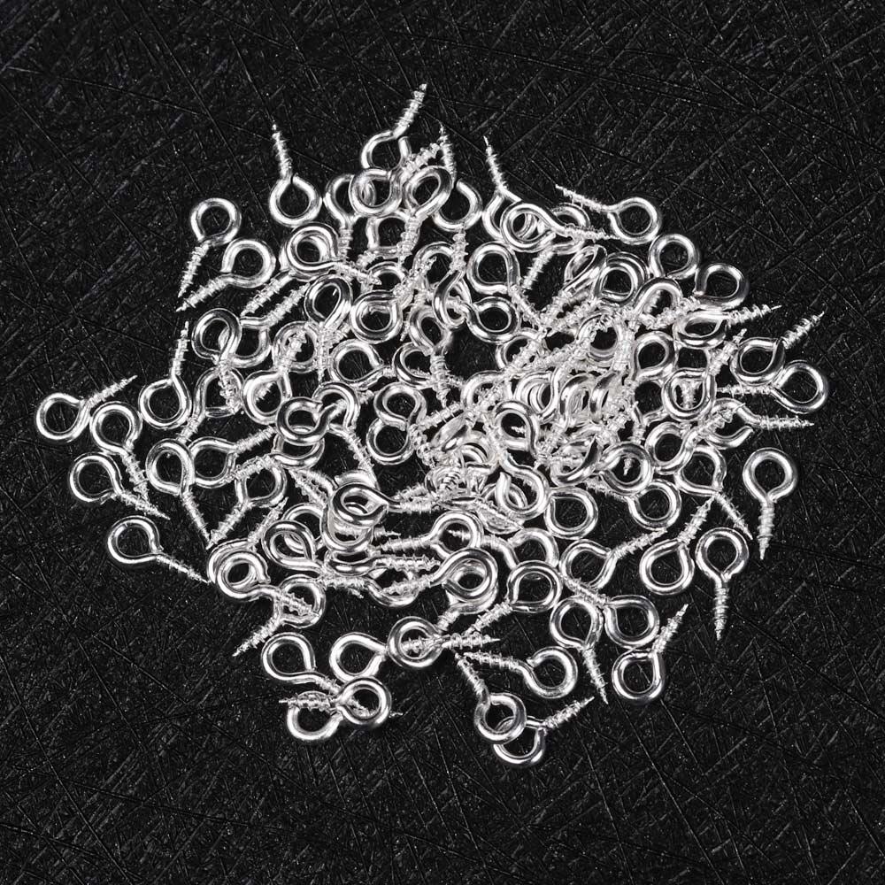 100pcs/pack Accessories Jewelry Handmade Sheep Eyes Nail Screw Nail Threaded Peg DIY