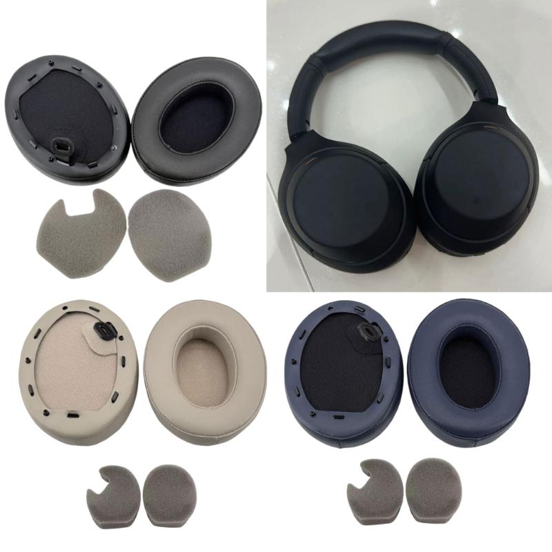 Sheepskin Earpads Earmuff for WH-1000XM4 1000XM4 Headphones Active Noise Cancelling Lambskin Ear Cushions Earpad Set