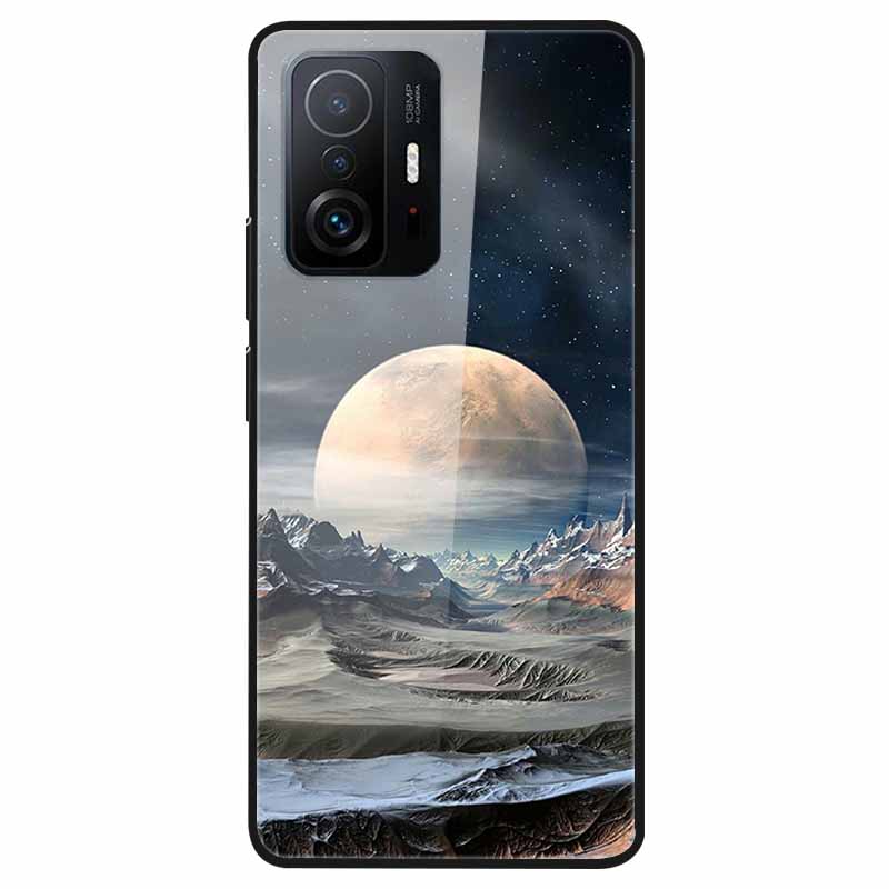 Luxury Case for Xiaomi Mi 11T Pro Cover Tempered Glass Cover for Xiaomi 11T 11 T Pro Phone Case for Xiaomi 11TPro Fundas 2021