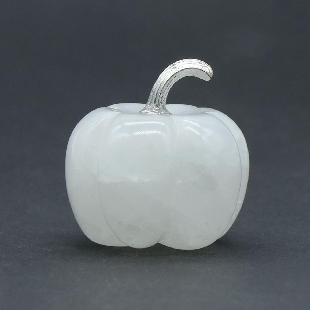 

1 шт., украшение из натурального камня в форме тыквы, кварц, аметист, агат, драгоценный камень, домашний декор, мини-мебель на Рождество, Хэллоуин, подарки 22x30 мм 22x30mm