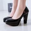 Fashion 2025Women Pumps Shoes Women PU Leather Shallow Slip-On Round Toe High Heels Wedding Party  Shoes Mujer
