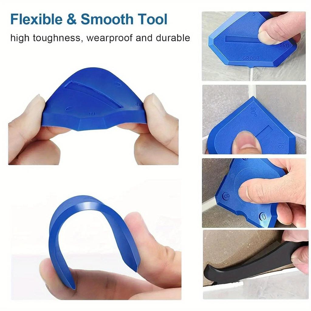 4pcs Silicone Glass Cement Scraper Sealant Grout Remover Tool Home Finishing Caulking Tools Home Cleaning Hand Spatula Tool