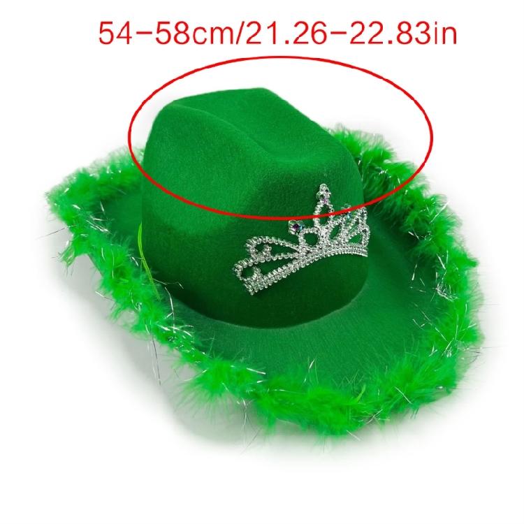 Female Cowgirl Hat Bridal Shower Cap Wide Brim Cap for Cosplay Party Headwear