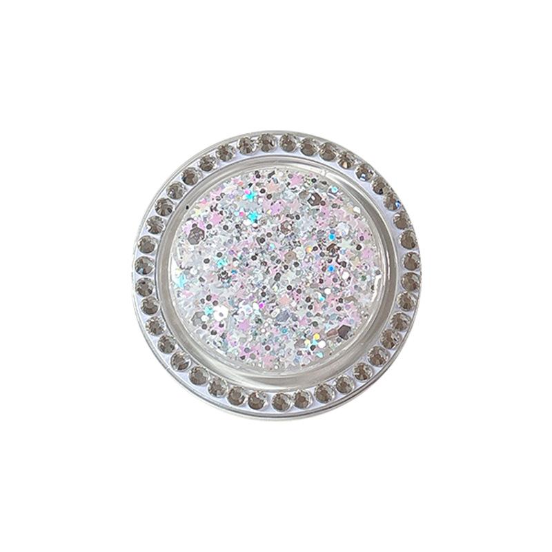 Color Sequins Glitter Round Rhinestones Mobile Phone Airbag Bracket Magnetic Paste Ring Simple Niche Desktop Watching Drama