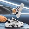 Sandali da Papà Uomo Abbigliamento Outdoor Punta Traforata Antiscivolo alla Moda Sportivi da Spiaggia Scarpe con Foro