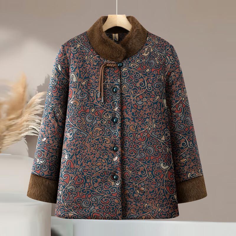 Women's Plus Size Chinese Style Padded Winter Coat