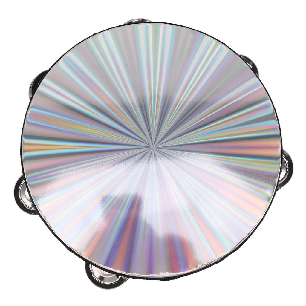 Tambourine Double Row Jingles Drum Metal Bell Handheld Drum Kids Percussion Musical Instrument 10
