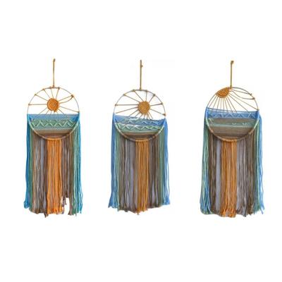 Sun Macrames Wall Hanging Bedroom Home Decorations Handwoven Aesthetic Wall Tapestry Wedding Decorations Backdrops