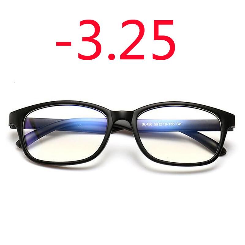 -1.0 -1.25 -1.50 -1.75 -2.0 -2.5 -3.0 To -4.0 Finished Myopia Glasses Women Men Short Sight Eyewear Black Blue Red Frame