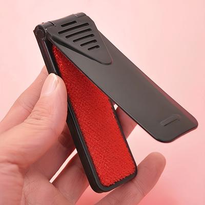 Cepillo para ropa, cepillo plegable para limpieza de ropa, cepillo portátil para quitar el polvo, ideal para suéteres y limpieza del hogar.