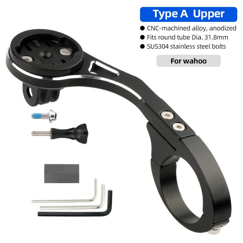 MTB Road Bike Handlebar Extended Bar Computer Mount for Garmin/Bryton/Wahoo Out Front Sports Camera Front Light Stand Clip