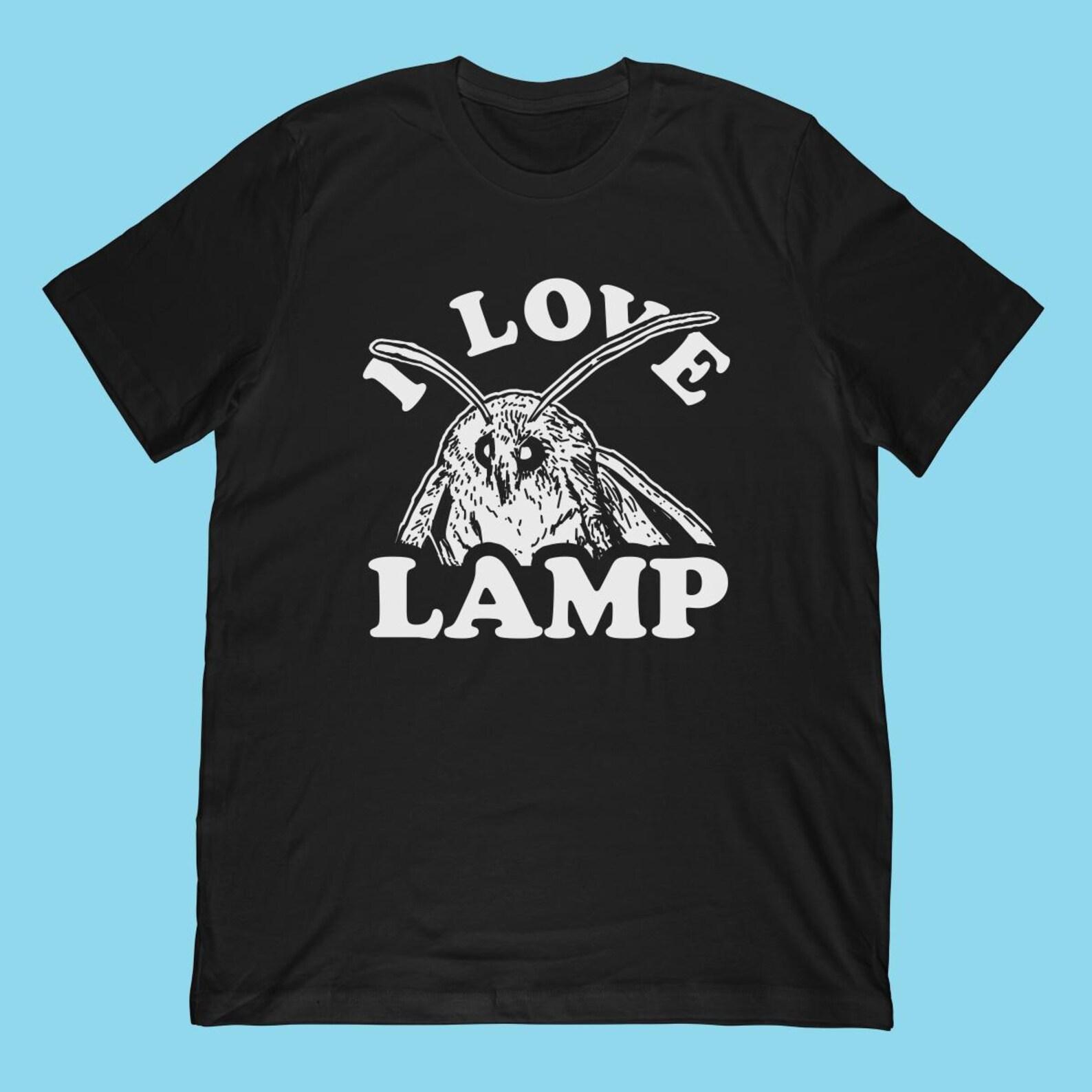 I Love Lamp Moth T-Shirt | Moth Meme Apparel, Original Design S