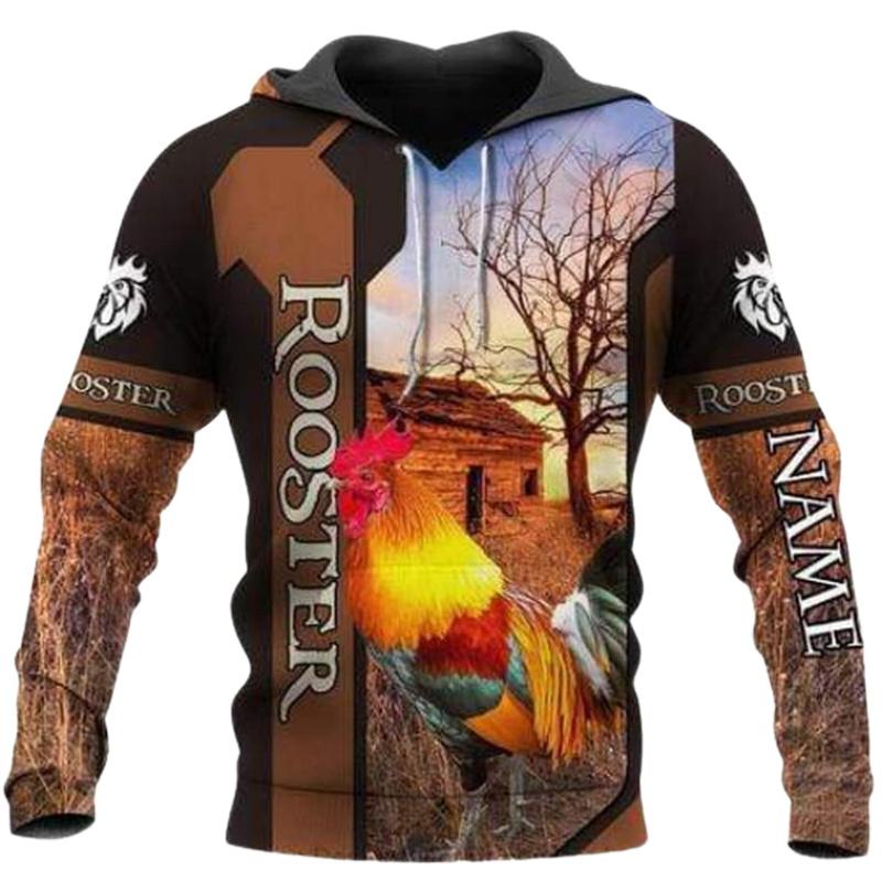 Hane Gård Kamuflasje Grafisk Hettegenser Herre Topper 3D Camo Trykt Ny i Hettegensere Dame Harajuku Mote Hettegenser Med Hette y2k Genser