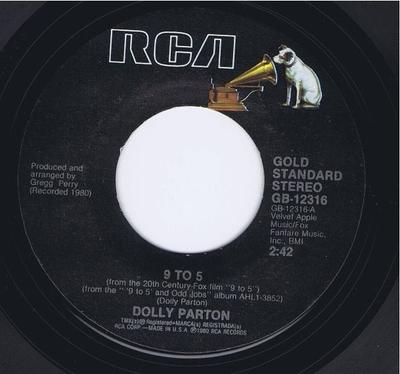 7-Zoll Schallplatte DOLLY PARTON - 9 To 5 / Alte Flammen können nicht halten A GB12316 RCA 1981 US Folk Gebraucht