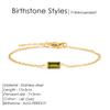 eManco Personalized Minimalist Birthstone Bracelet Stainless Steel PVD Gold Color Women's Birthday Gifts Daily Wear Celebrations