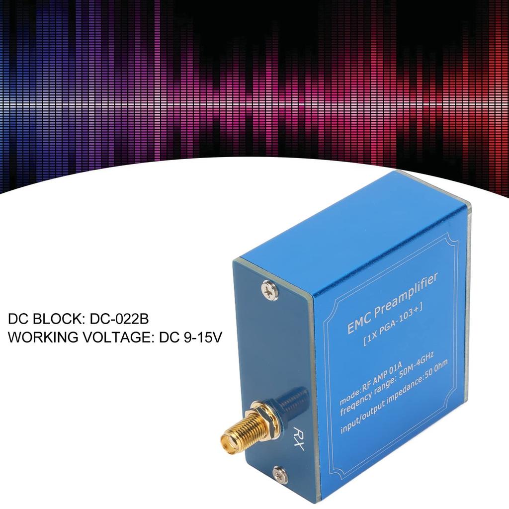 Low Noise Amplifier, 20dB High Gain 50MHz-4GHz Wideband LNA Module, Ultra-Linear Low Noise Monolithic Amplifier for Communication Systems, SMA Female