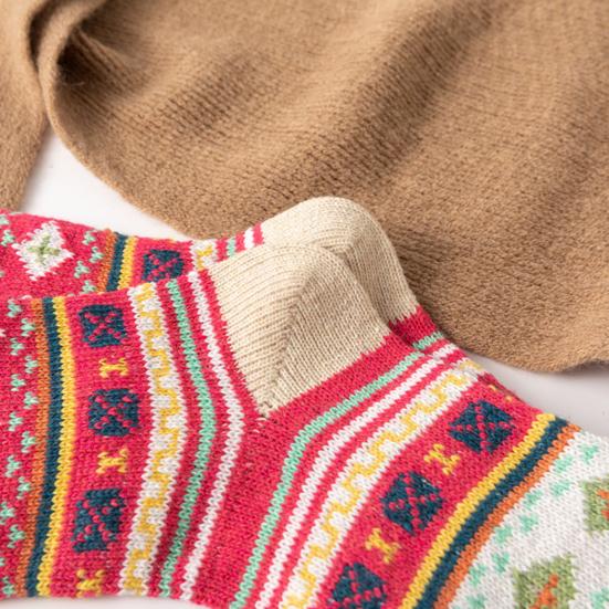 5 Paar Weihnachtssocken für Damen, hochelastisch, dick, weich, Kälteschutz, Winter, warm, mittlere Röhre, Damensocken