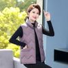 Down Cotton Vest Women's Short Autumn and Winter Western Style Cotton Waistcoat Plus Size Stand-up Collar Vest Mother's Jacket