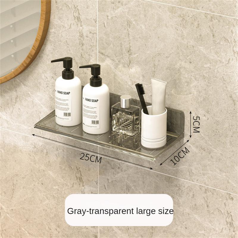 Bathroom Organizer Wall Shelf Home Storage Rack Vanity Table Skin Care Cosmetic Cotton Display Punch-Free Storage Holder Shelves