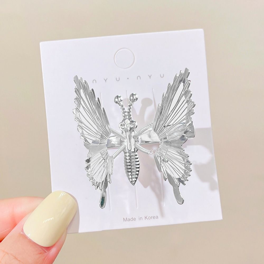 Spring Moving Butterfly Hairpin Gold Silver Bangs Hairclip Gift Butterfly Hair Clip