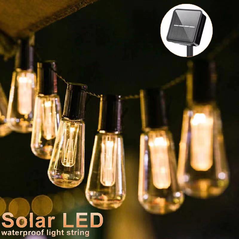 10/20 Bulbs LED Solar String Lights Fairy Waterproof Patio Lamp For Outdoor Party Decoration Holiday Garland Garden Lamps
