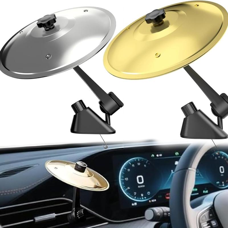 2 Pack Car Cymbal Air Vent, Mini Car Crash Cymbals for Car Dashboard, Mini Car Drum and Cymbal Style Vent Clip for Fun Driving, Drummer Music Lovers