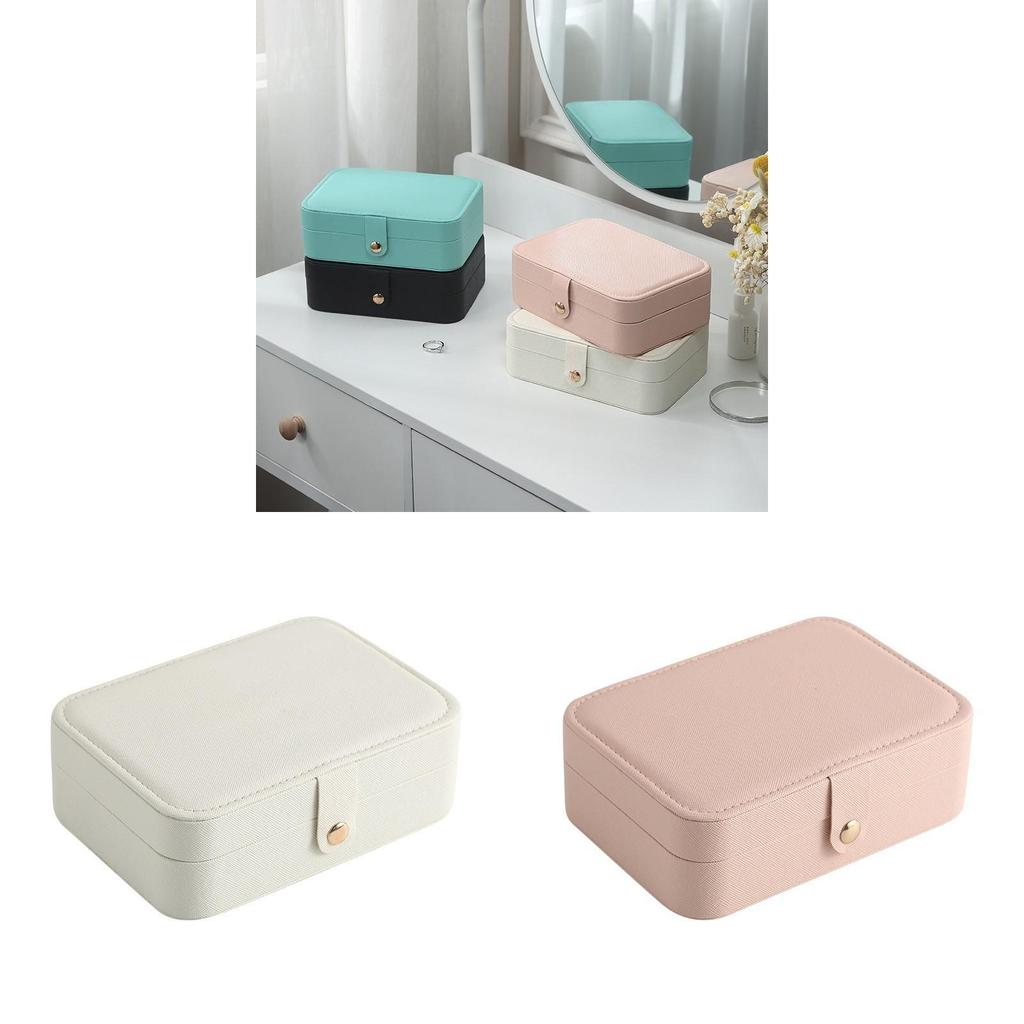 Jewelry Storage Box With Leather Material For Gift Travel And Wedding Use