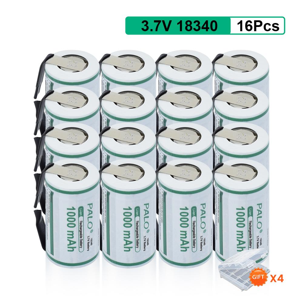 PALO 18350 Lithium Battery 3.7V Rechargeable Li-ion 18350 Cells With Nickel Sheet for Electric Flashlight Toothbrush