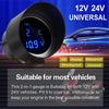 Car Water Temperature Gauge With volt meter 2 in 1 LCD Car Truck Gauge+ 26-40MM Water Temp Joint Pipe 10MM Water Tempe Sensor