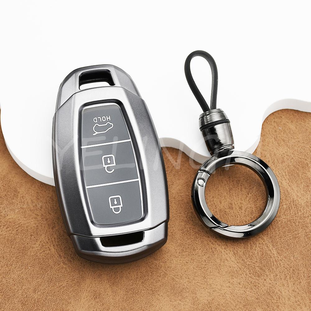 Gun Grey Tpu Protector Car Key Cover Case For Hyundai Accent Azera I30 Ix35 Kona Encino Grandeur Palisade Santa Fe Solaris