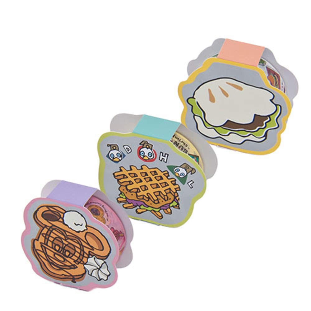 Набор маскировочной ленты с едой из парка Диснея (3-Pack) - Канцелярские товары, Токийский Дисней Резорт, Диснейленд, Диснейси, TDR (Маленькая зеленая булочка, Микки-вафля, Плавающий