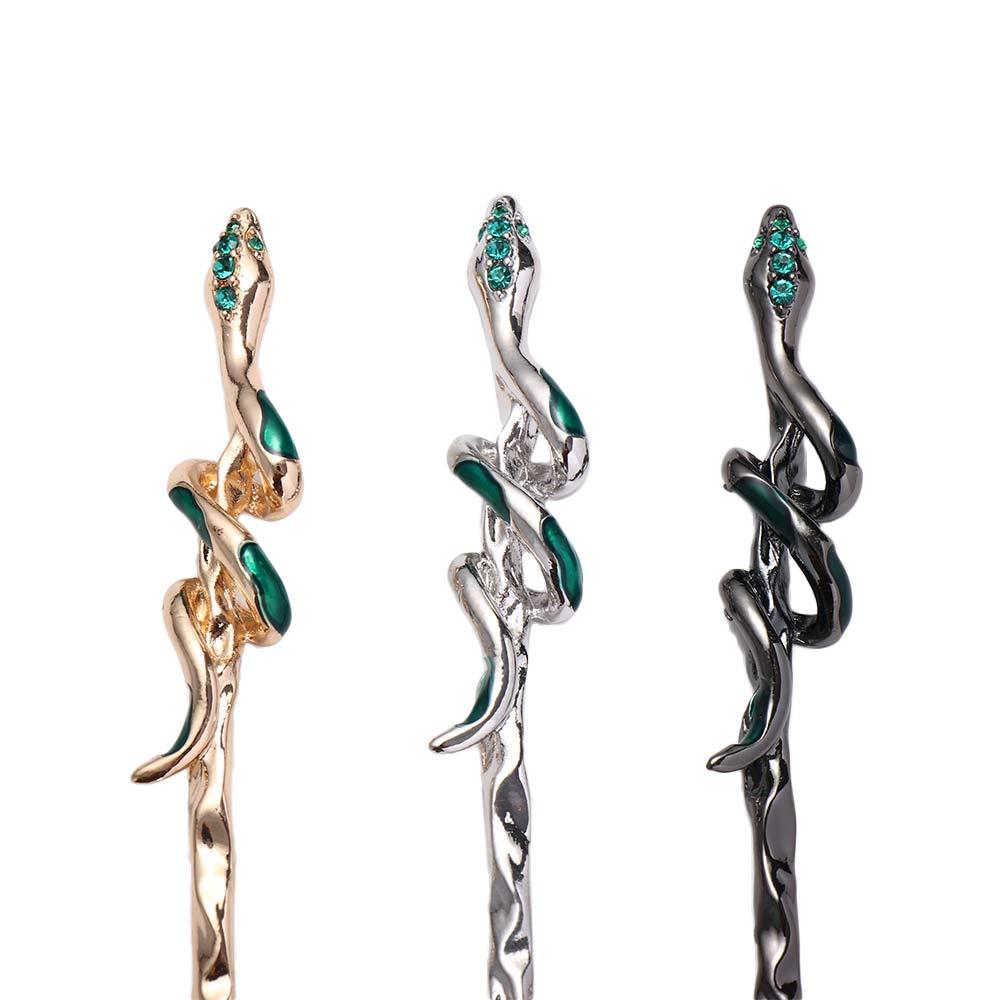 Tool Girl Haaraccessoires Groen Zilver Oude Stijl Haarpin Chinese Stijl Hoofddeksel Hanfu Haarspelden Metalen Slang Haarpin