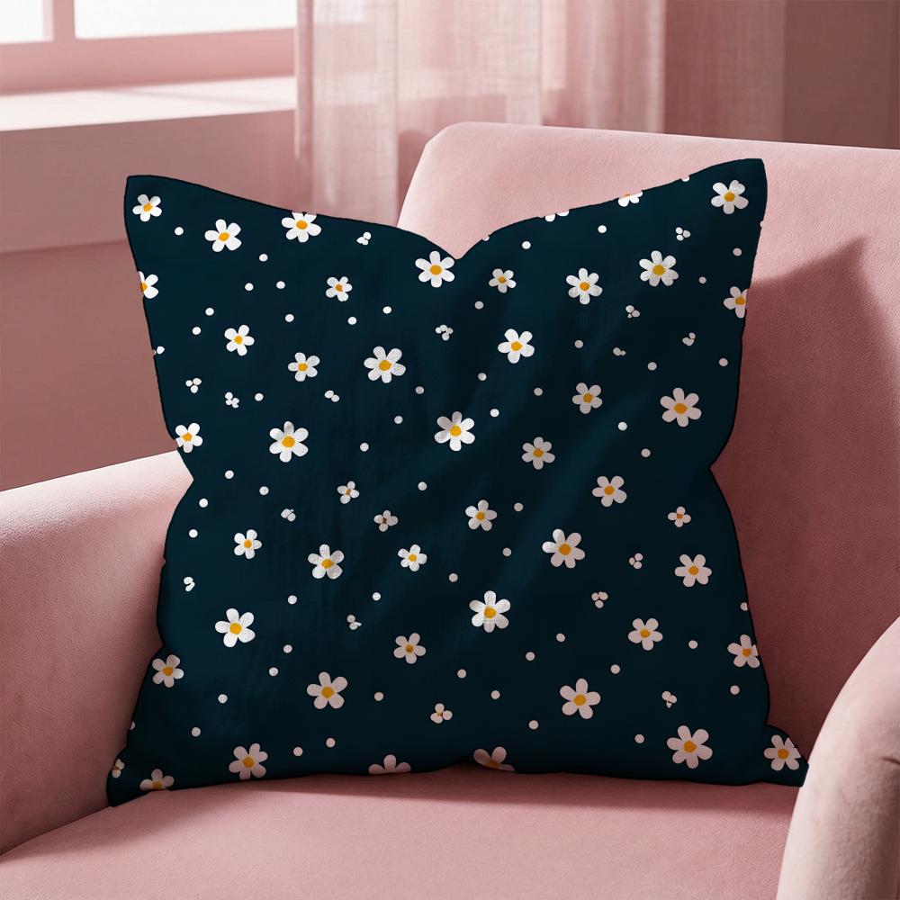 Daisy Pattern Cushion Cover MultiScene Pillow Cover for Home  Car  Reversible Soft  Durable for Daily Use