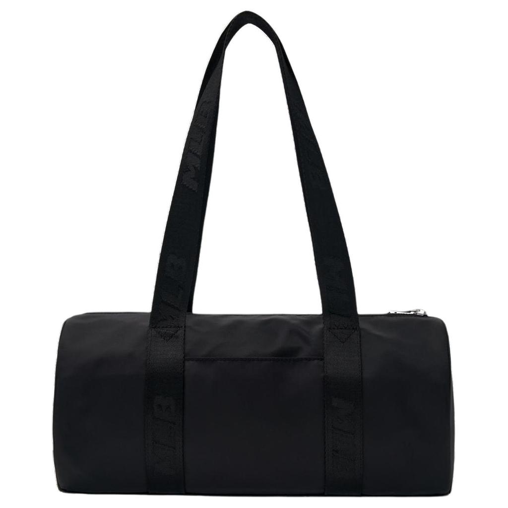 MLB Logo Zipper Tote Bag Nylon Shoulder Travel Gym Bag Unisex bags Black 3ABQL024N-50BKS