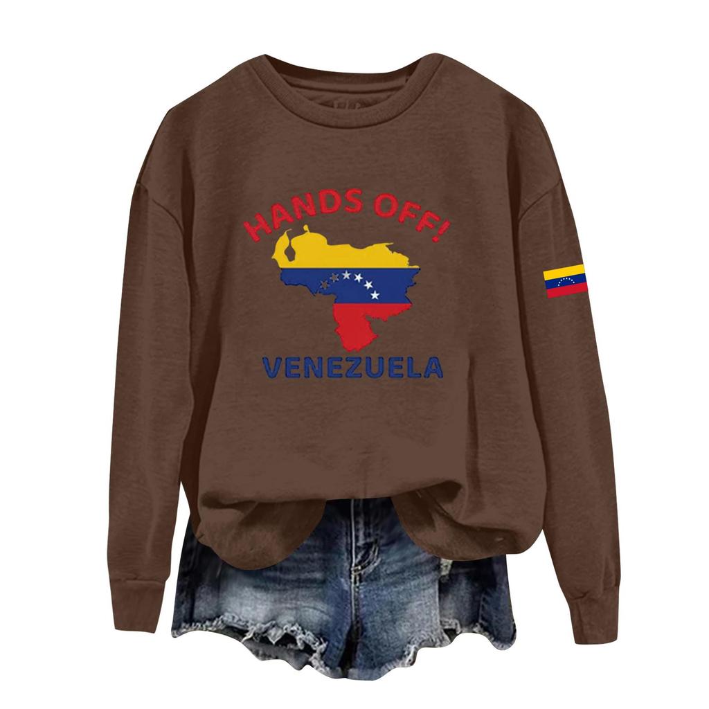 Damen bedruckter lässiger Sport-Kapuzenpullover mit langen Ärmeln und rundem Ausschnitt