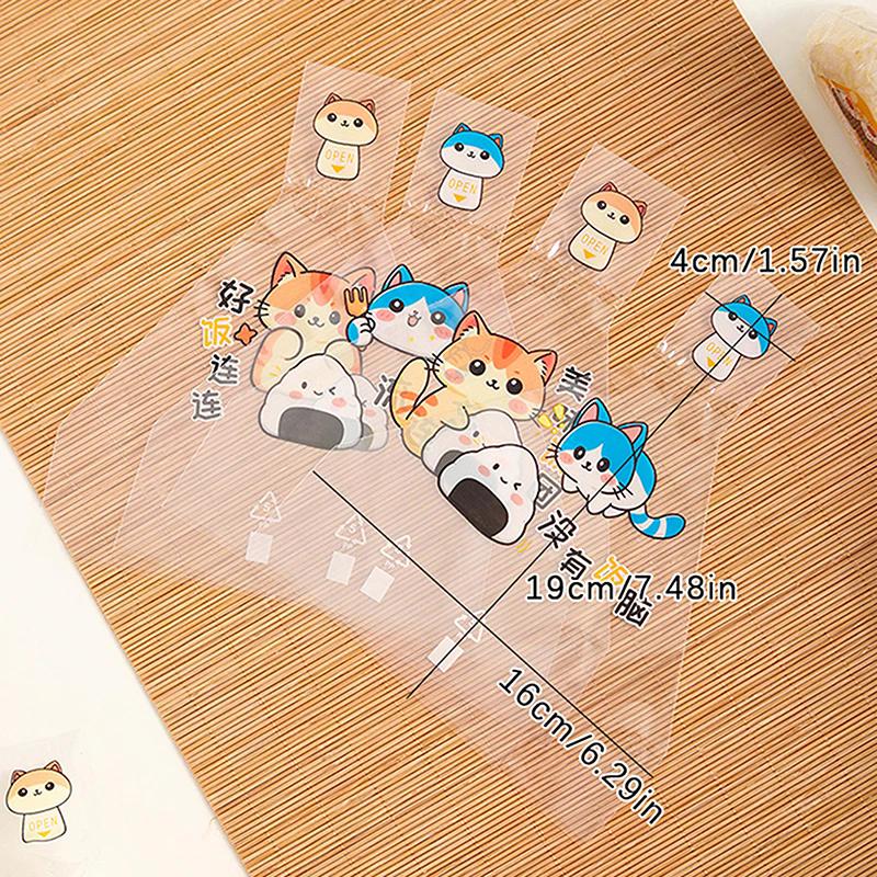 100 ks Krásný kreslený trojúhelník Balicí sáček s rýžovými kuličkami Mořské řasy Onigiri Sushi Nástroje na výrobu forem Bento Příslušenství