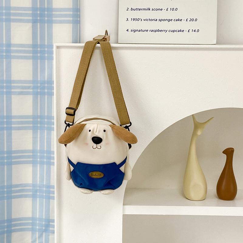 Girls Children Nylon Shoulder Dog Bag Breathable Fabric Trendy Design Cartoon