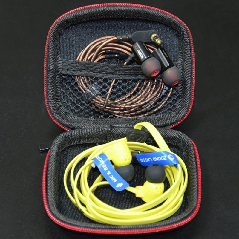 Small Earbuds Bag Lightweight Headphone Storage Bag Headset Carrying Pouch  Portable Pouch with Inner Mesh Pocket