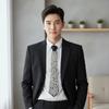 Korean Style Hand-beaded Long Necktie Choker Decoration Shirt Tie Full Pearls Tie  Performance
