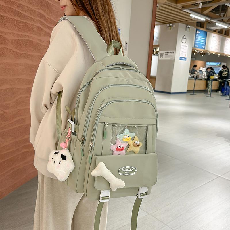 Sac d'école pour collégienne Sac à dos grande capacité pour femme